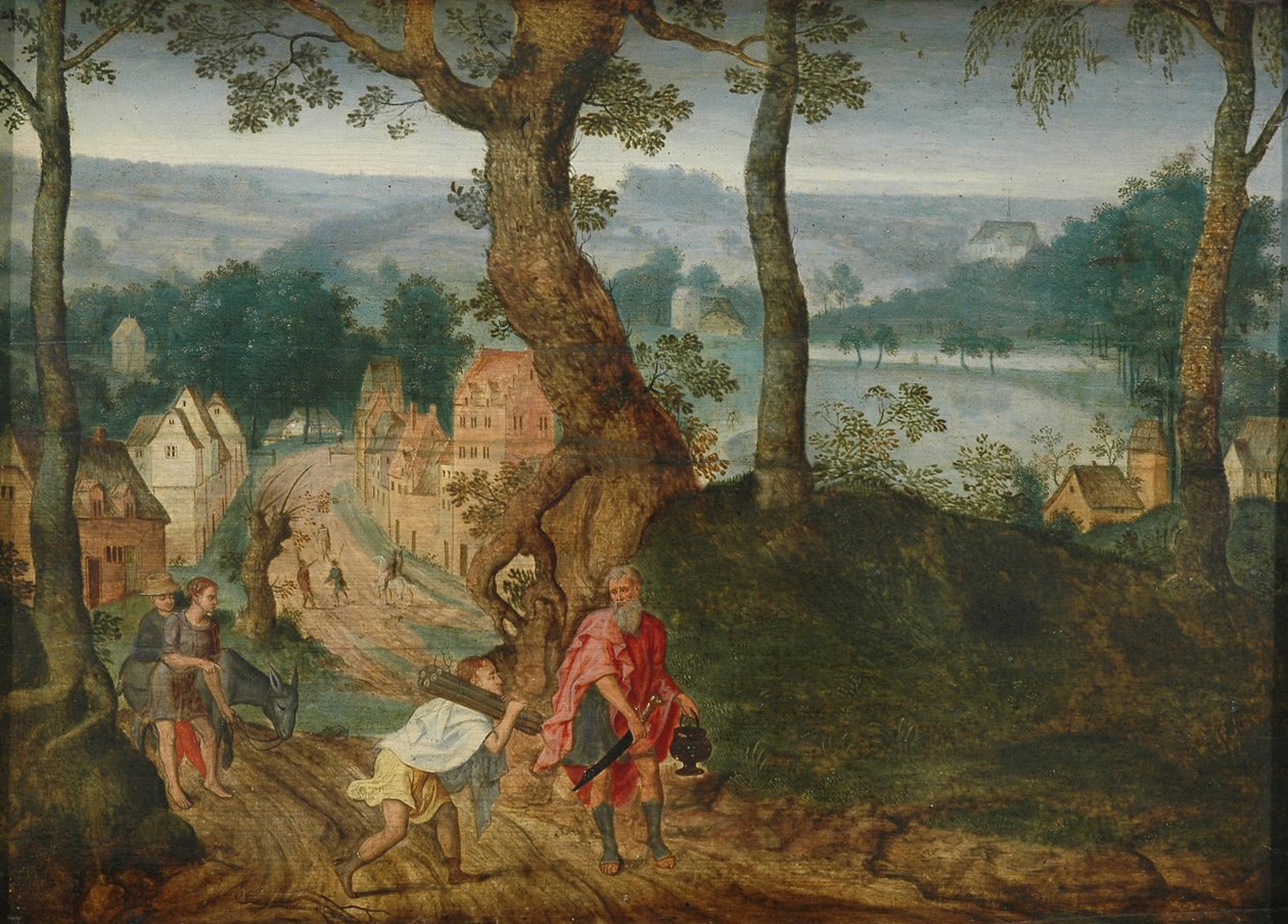 Landscape with Abraham and Isaac by Jacob Grimmer