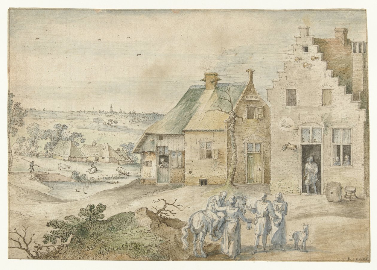 Landscape with the Good Samaritan by Jacob Grimmer