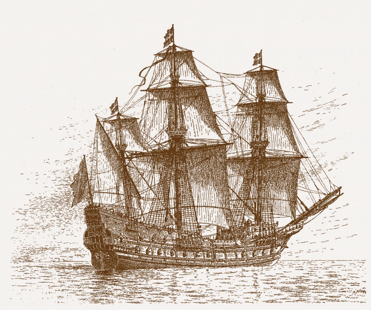 Swedish flagship Mars Makalös before the battle of Gotland-Öland, 30-31 May 1564 by Jacob Hagg