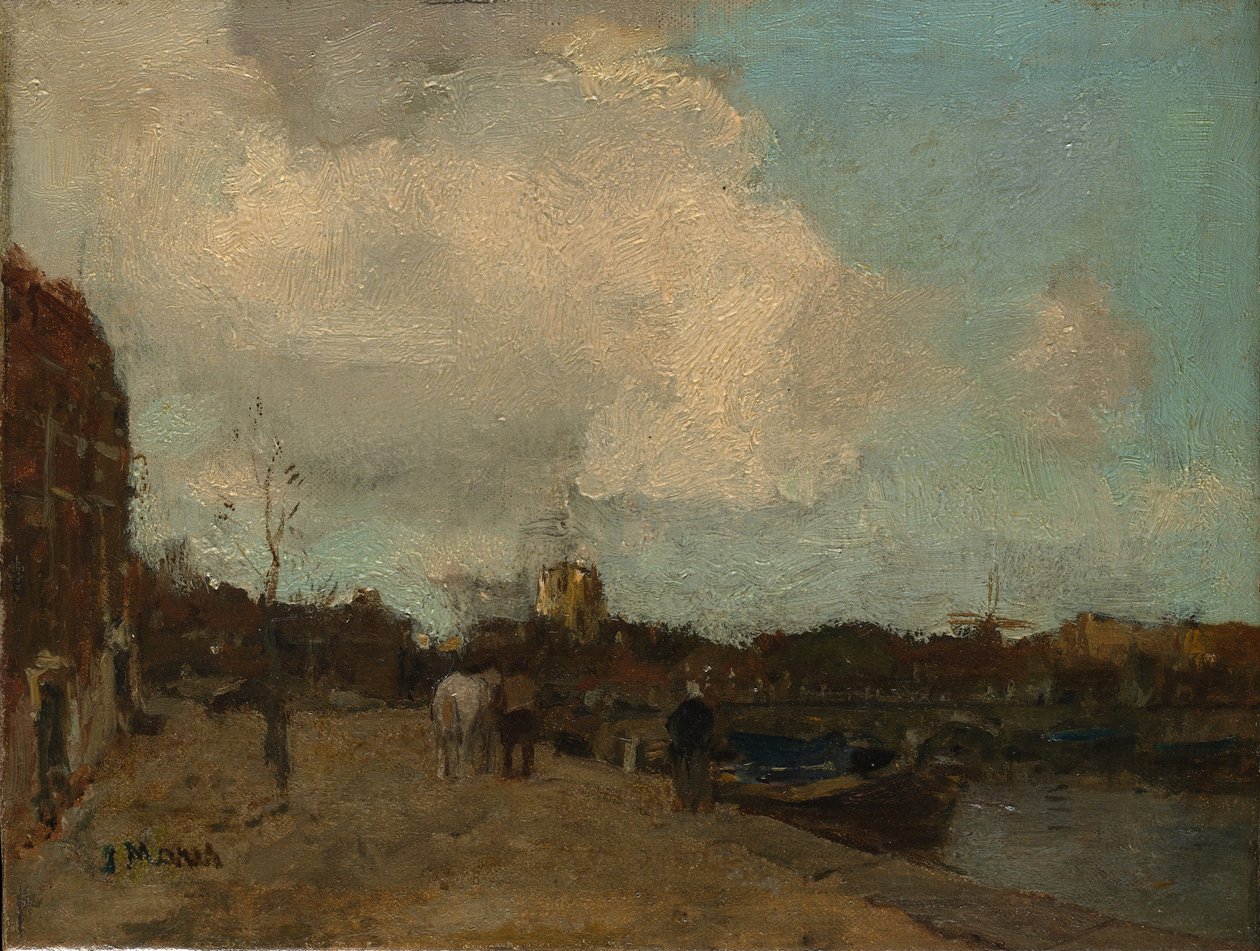 Canal Side by Jacob Henricus Maris