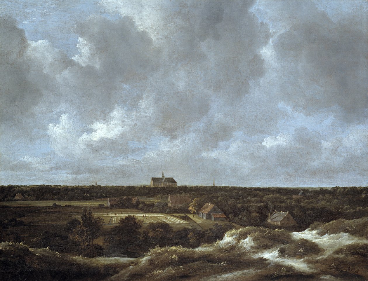 A View of Haarlem and Bleaching Fields, c.1665-70 by Jacob van Ruisdael