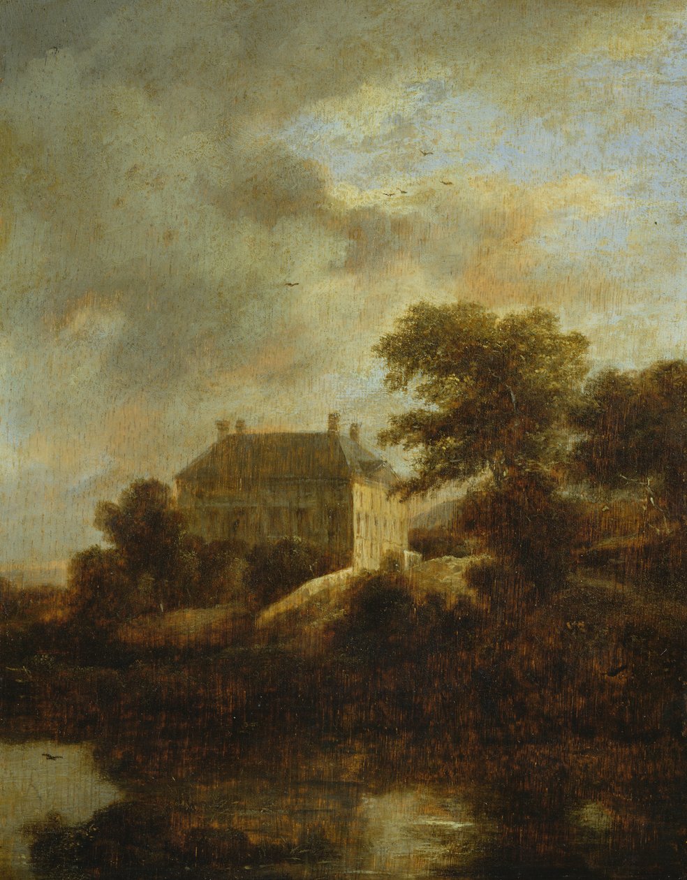 Landscape with country house by Jacob van Ruisdael