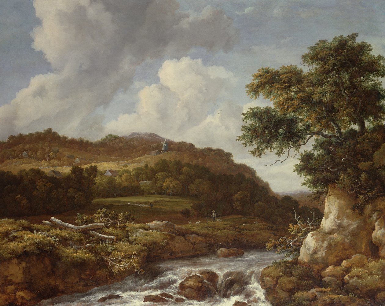 Mountainous Landscape with a Torrent by Jacob van Ruisdael