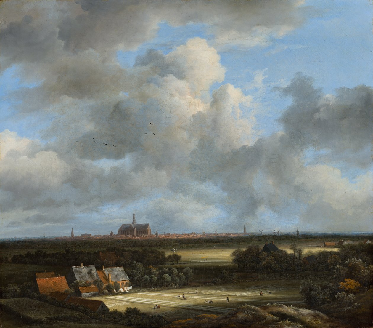 View of Haarlem with Bleaching Grounds by Jacob van Ruisdael