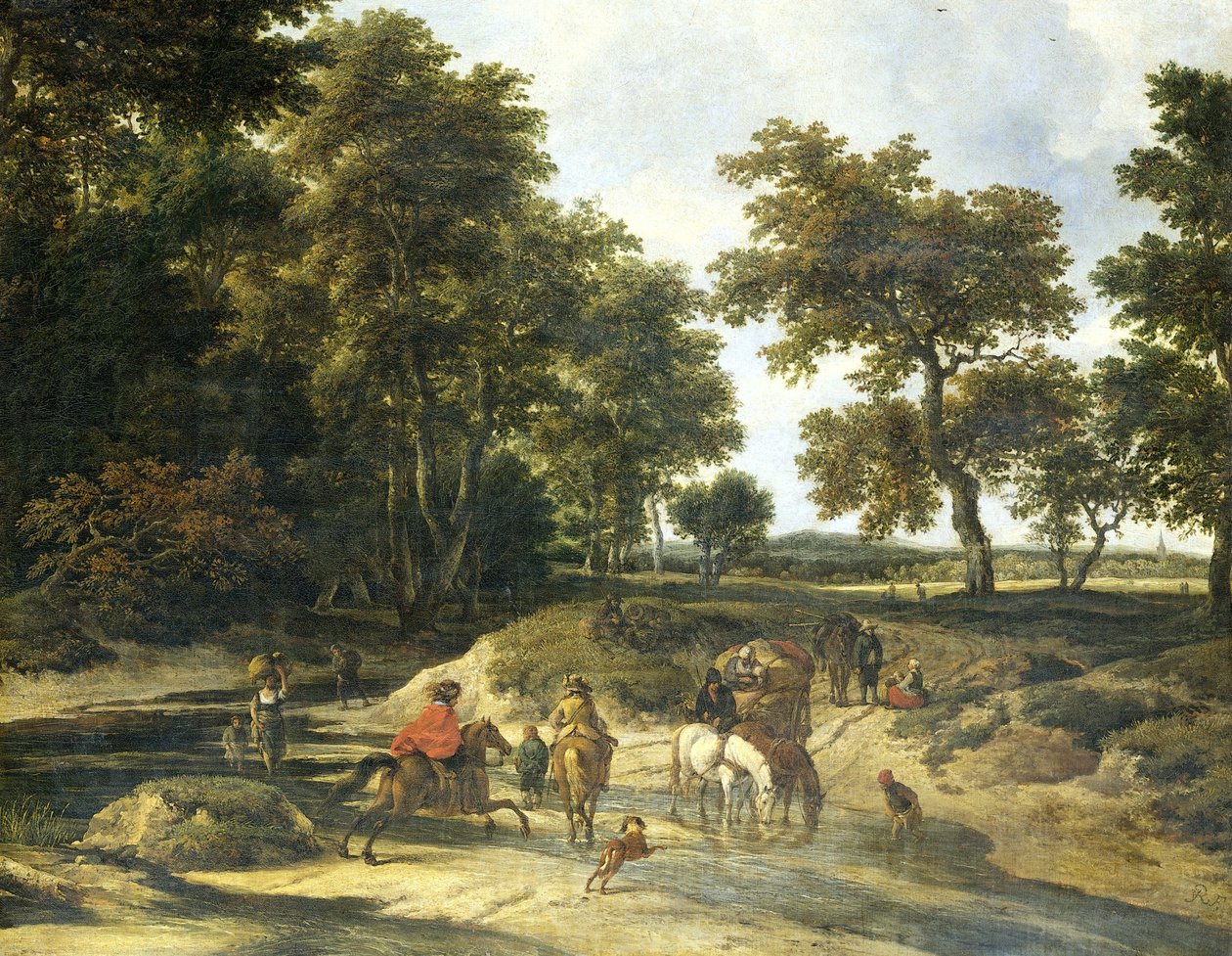 The Ford by Jacob Isaakszoon van Ruysdael