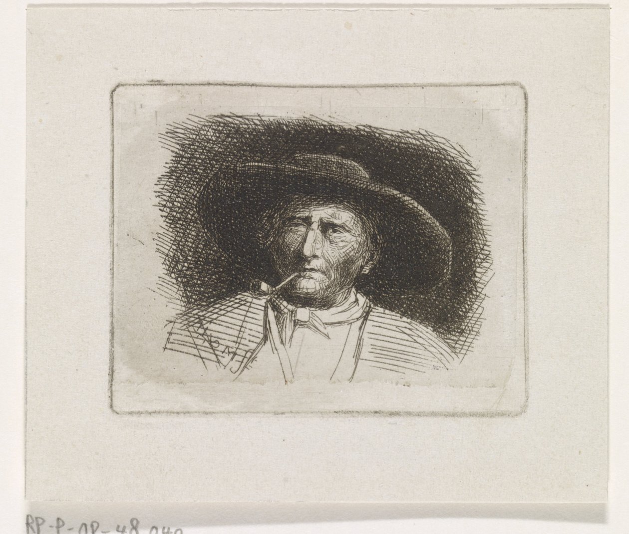 Head of a Man with Pipe by Jacob Jan van der Maaten