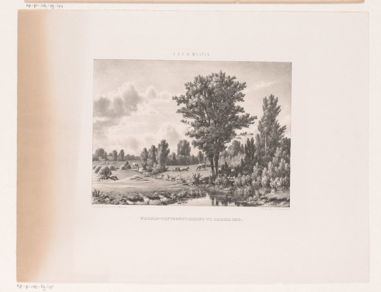 Landscape with Cows and Resting Shepherd by Jacob Jan van der Maaten