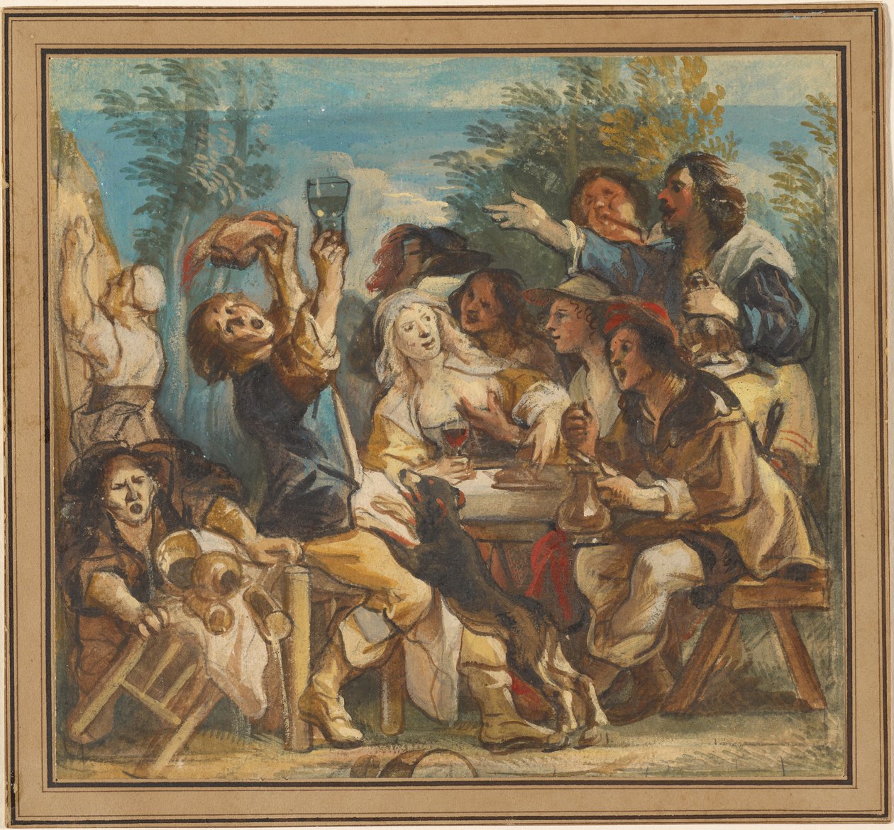 A Merry Company by Jacob Jordaens