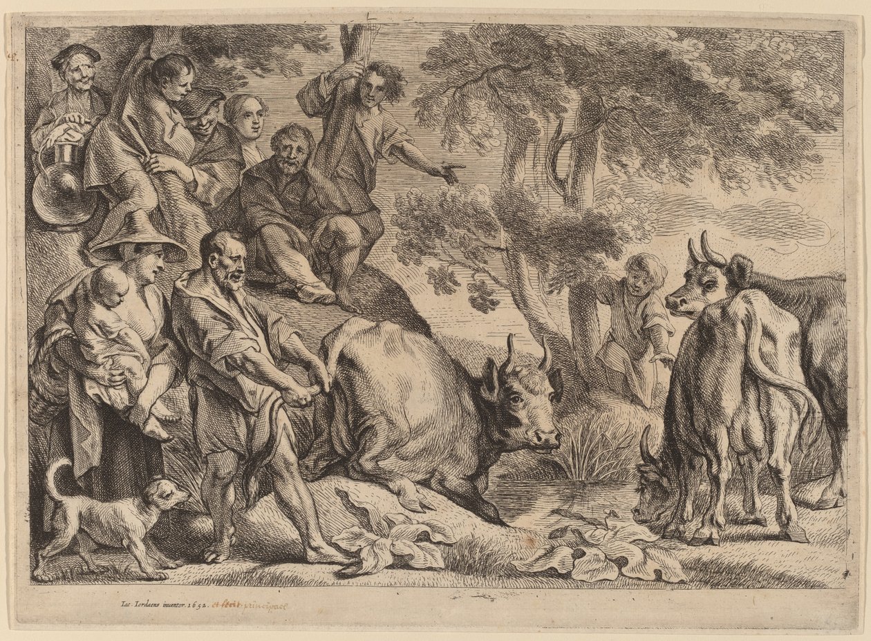 Cacus Robbing the Cattle of Hercules by Jacob Jordaens