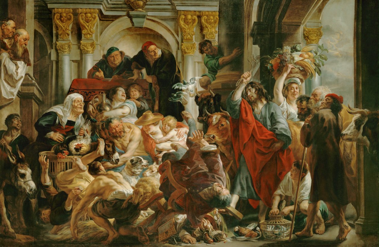 Jesus Expelling the Merchants from the Temple by Jacob Jordaens