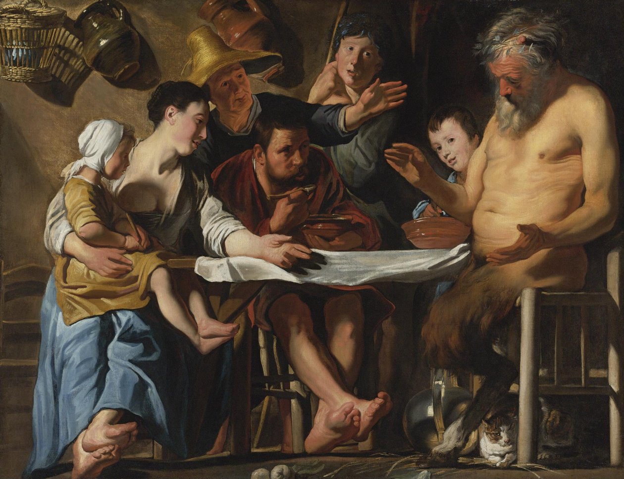 The Satyr and the Peasant Family by Jacob Jordaens
