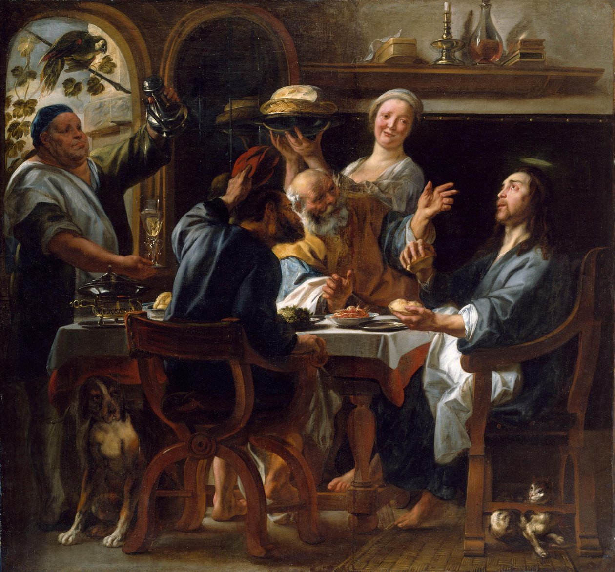 The Supper at Emmaus by Jacob Jordaens