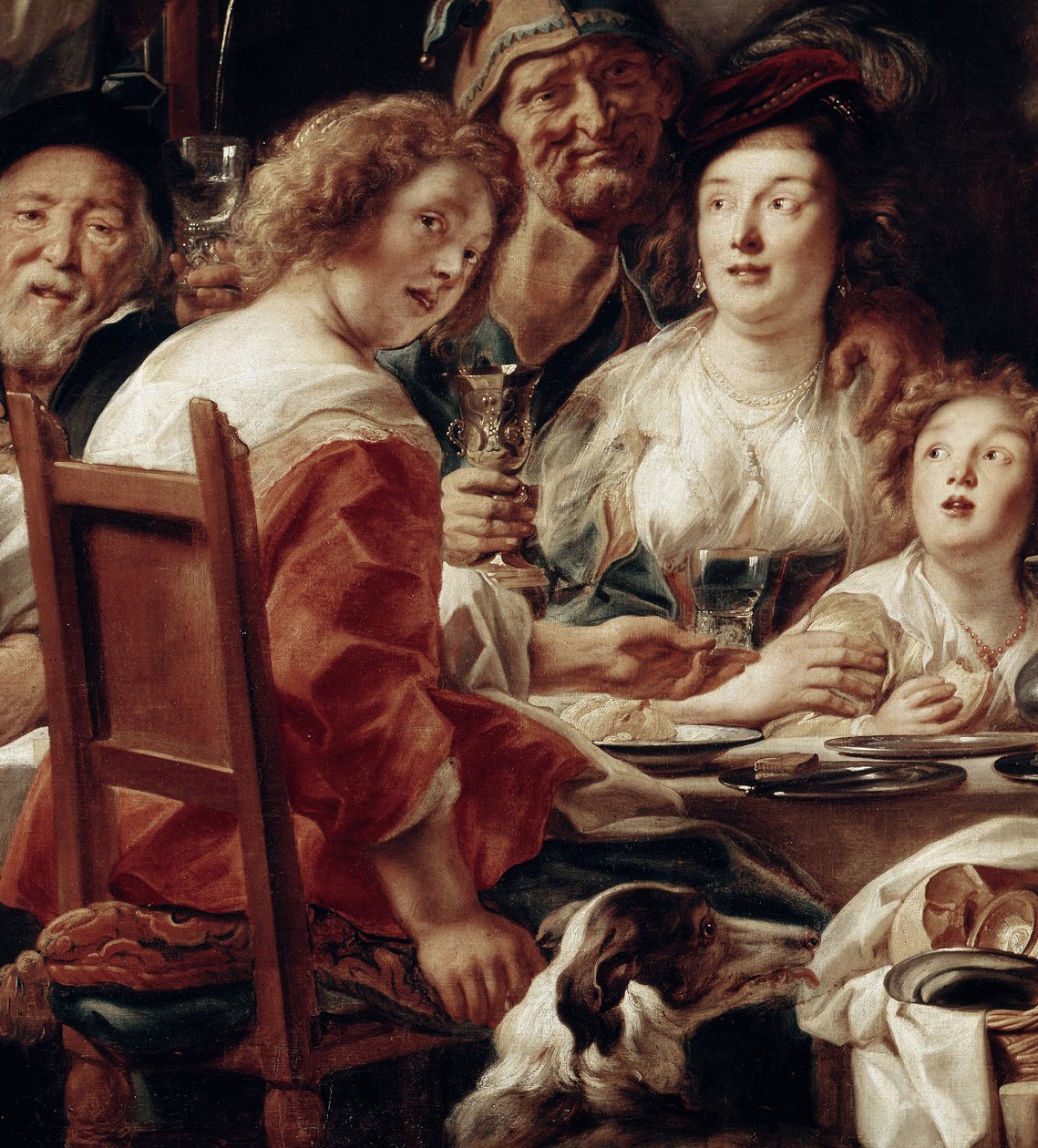 The King Drinks (detail) by Jacob Jordaens
