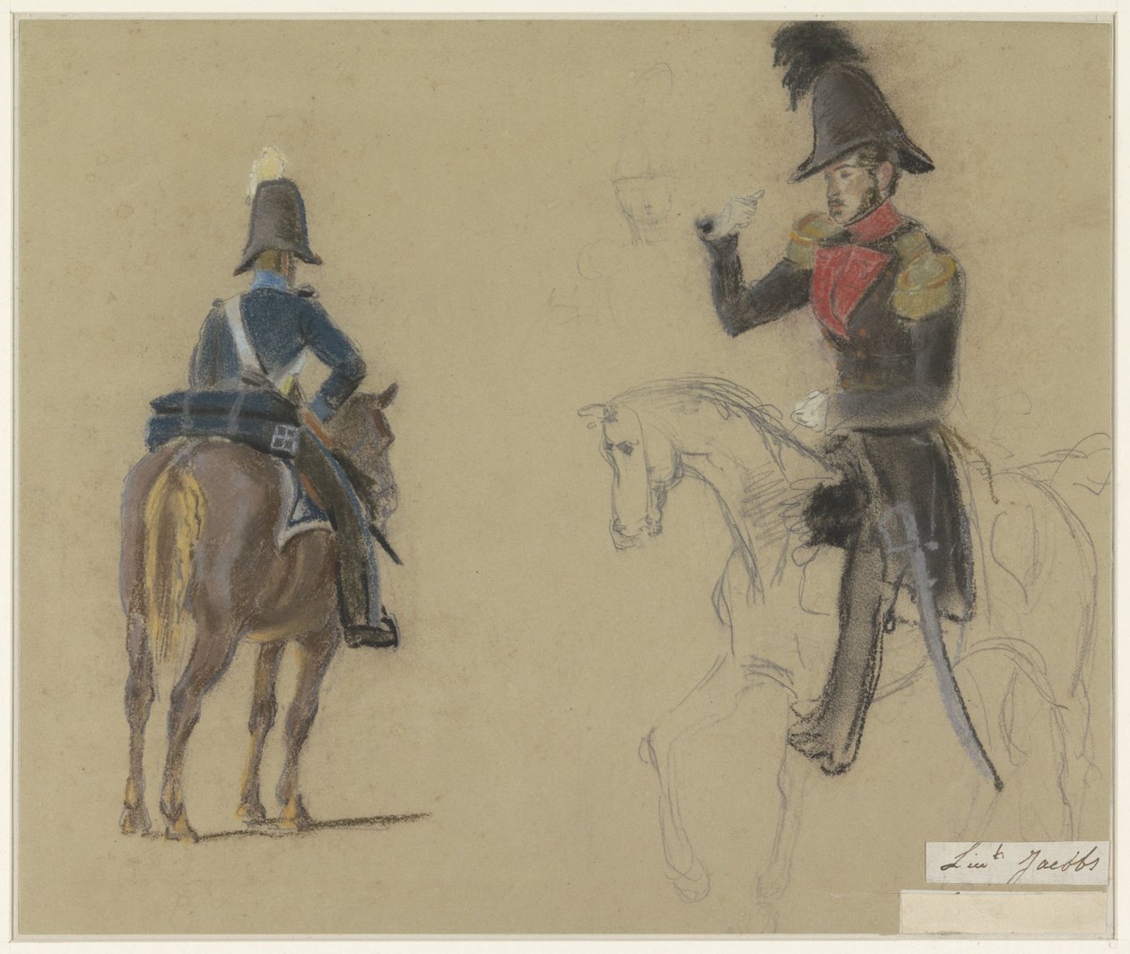 Portrait of Lieutenant Jacobs on Horseback by Jacob Joseph Eeckhout