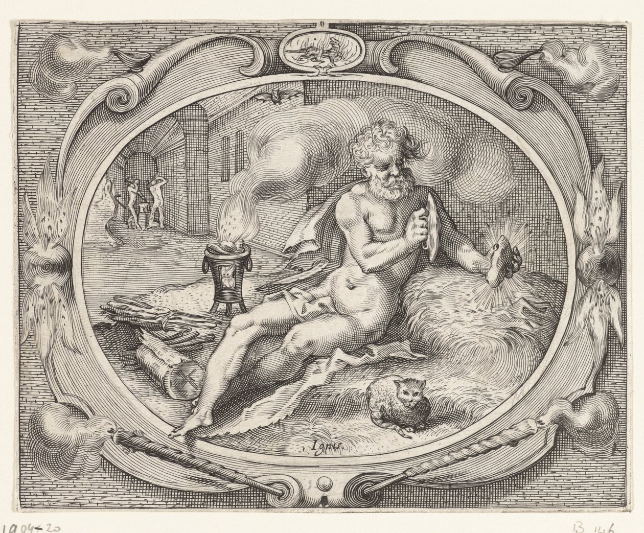 Fire (Ignis) (The Four Elements) by Jacob Matham (workshop of)