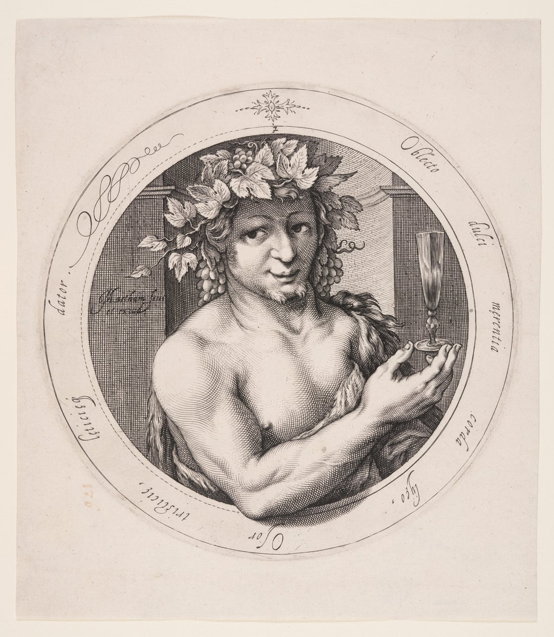 Bacchus, plate 2 from Series of Three Gods by Jacob Matham