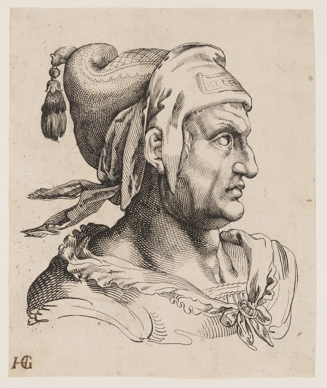 Bust of a Man in Profile by Jacob Matham