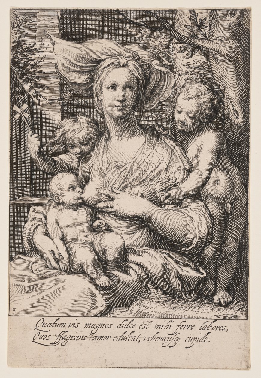 Charity, from The Seven Virtues by Jacob Matham