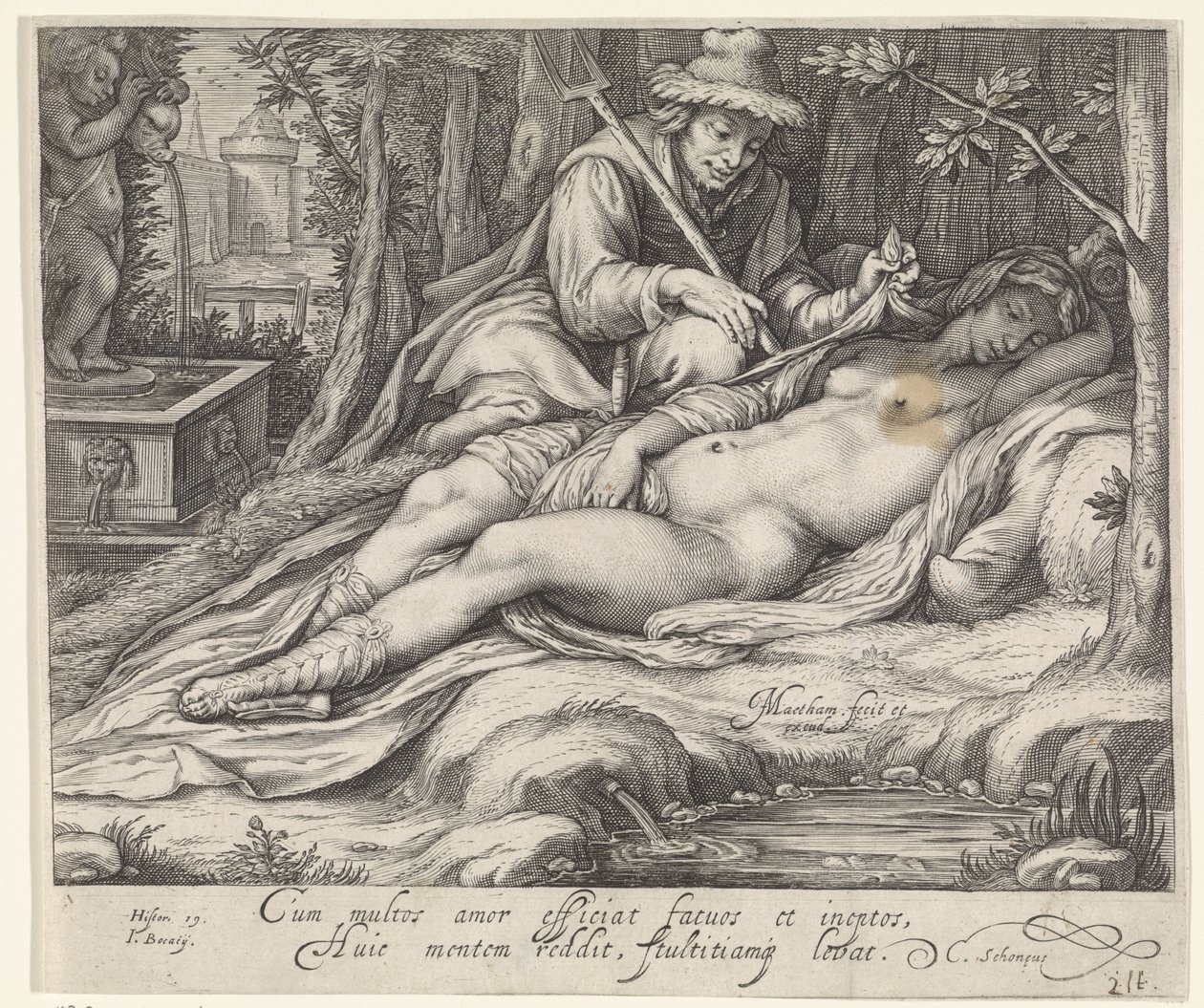 Cimon and Iphigenia by Jacob Matham