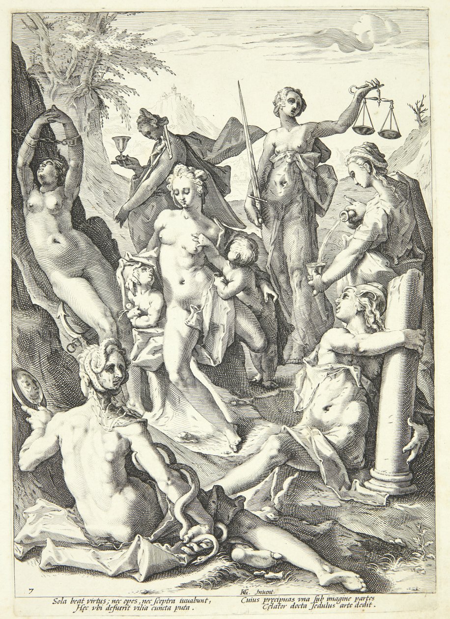 The Seven Virtues by Jacob Matham
