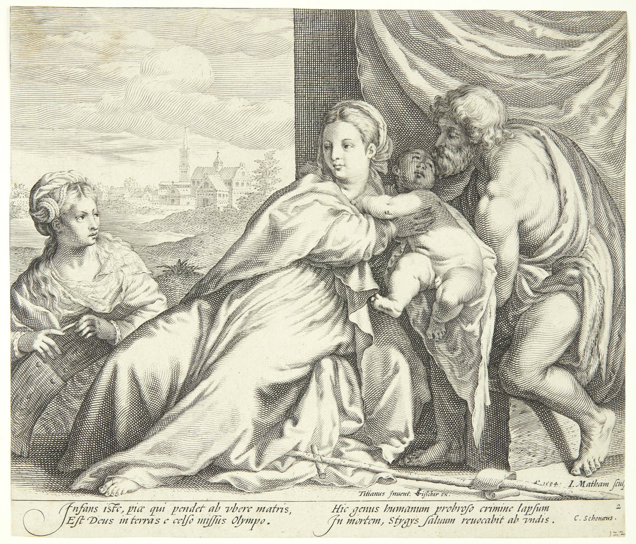 Madonna and Child with St. John the Baptist and St. Catherine by Jacob Matham