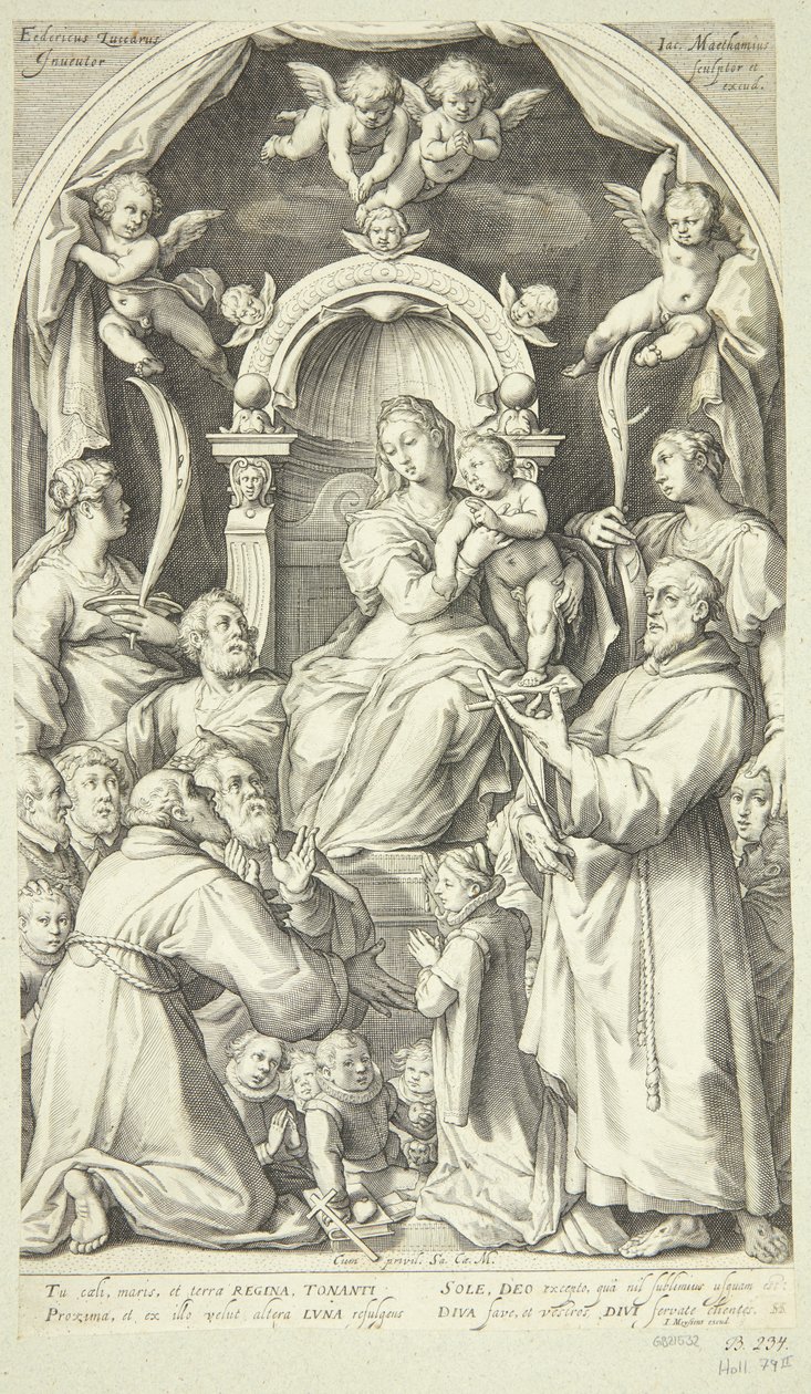 Mary and the Child with Patrons and Saints (Saint Lucia, Catherine of Alexandria, Francis of Assisi and Members of the Zuccaro Family) by Jacob Matham