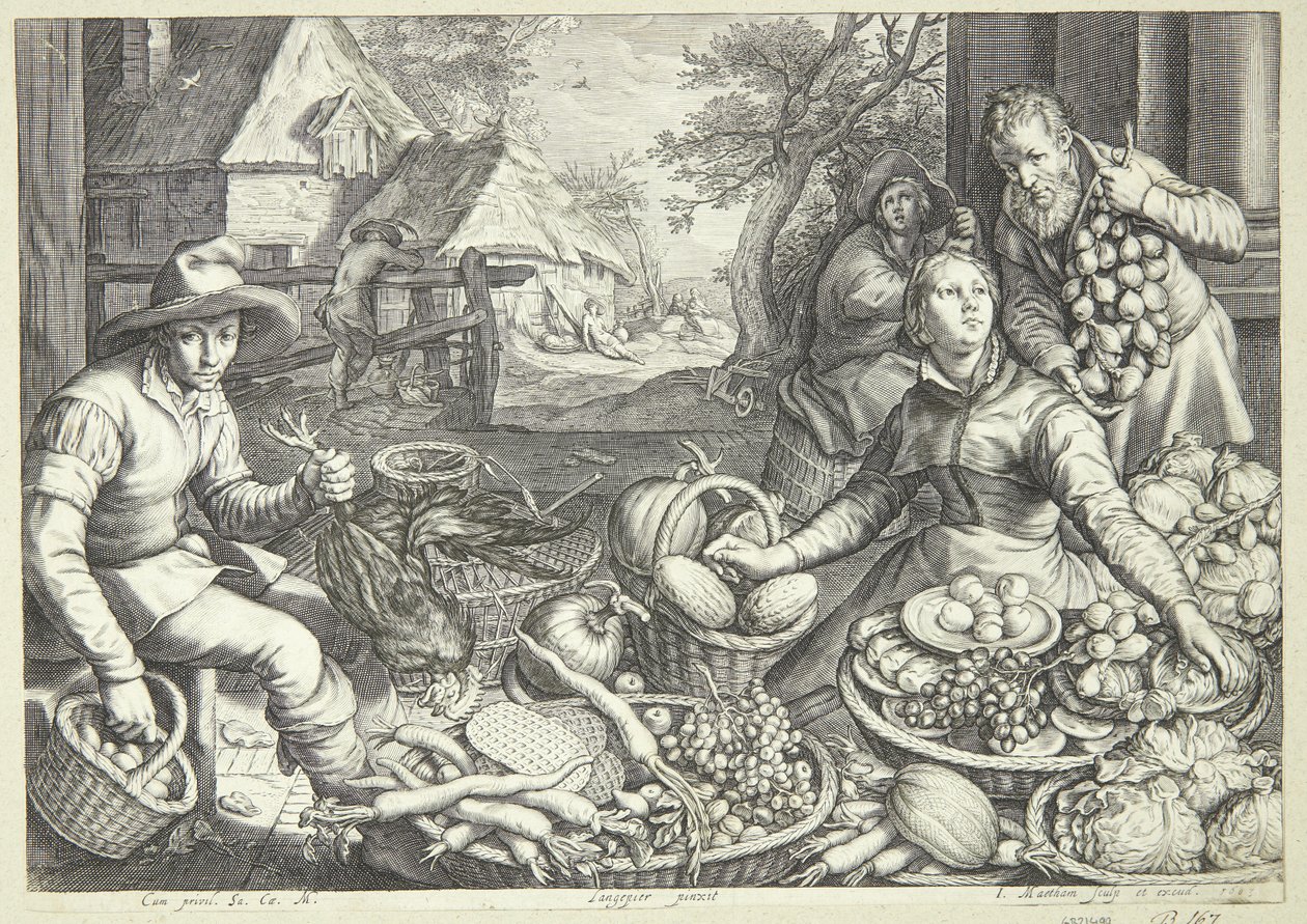Market Scene by Jacob Matham