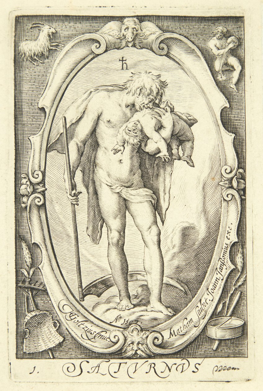Saturn by Jacob Matham: Premium art reproduction