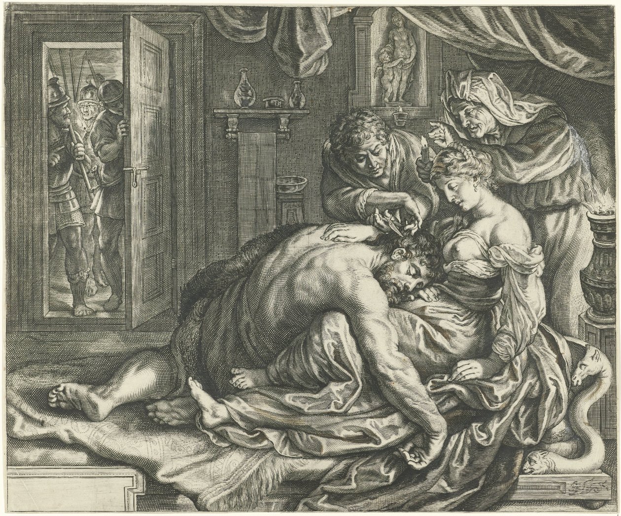 Samson and Delilah by Jacob Matham