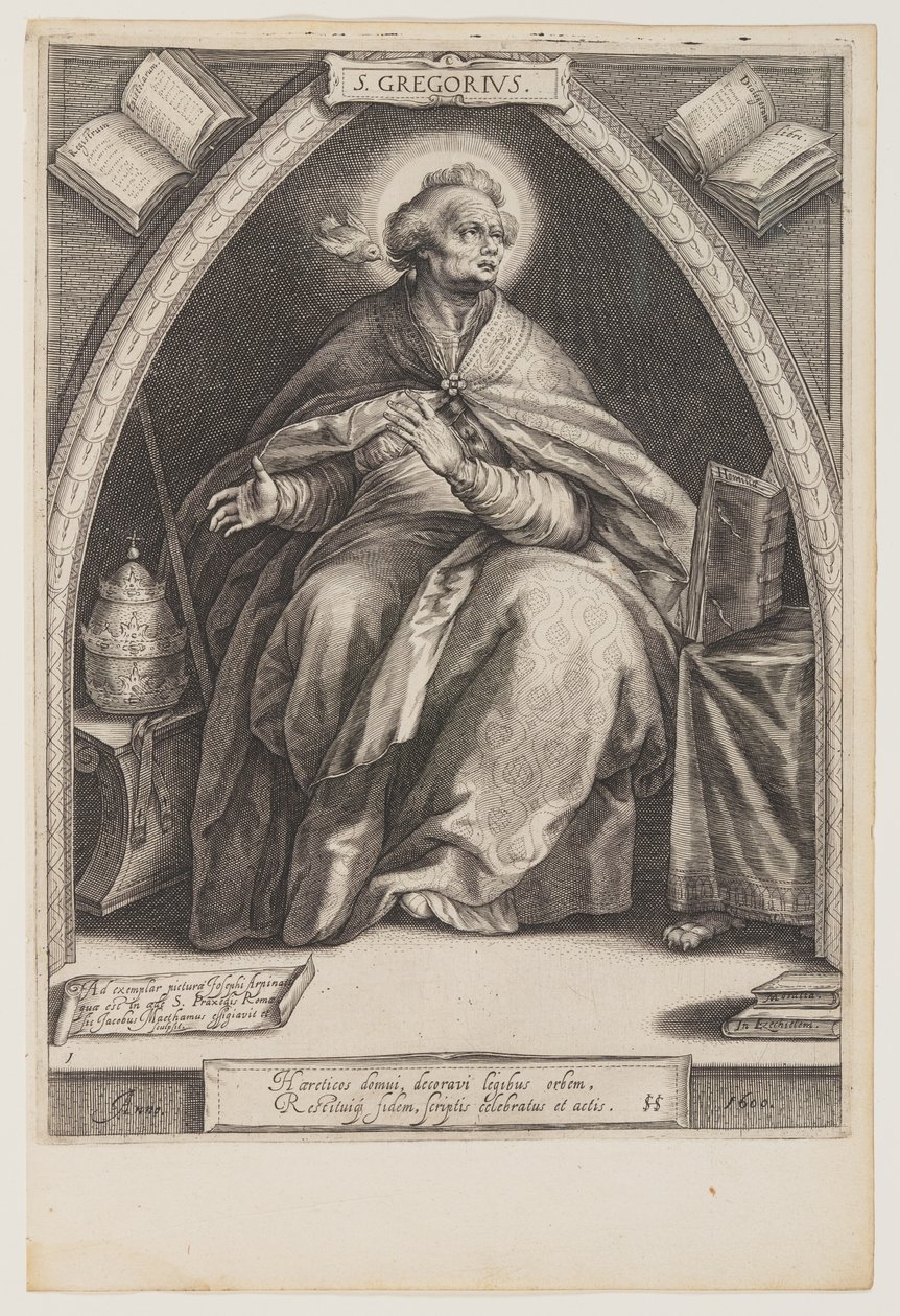 St Gregory, from The Fathers of the Church by Jacob Matham