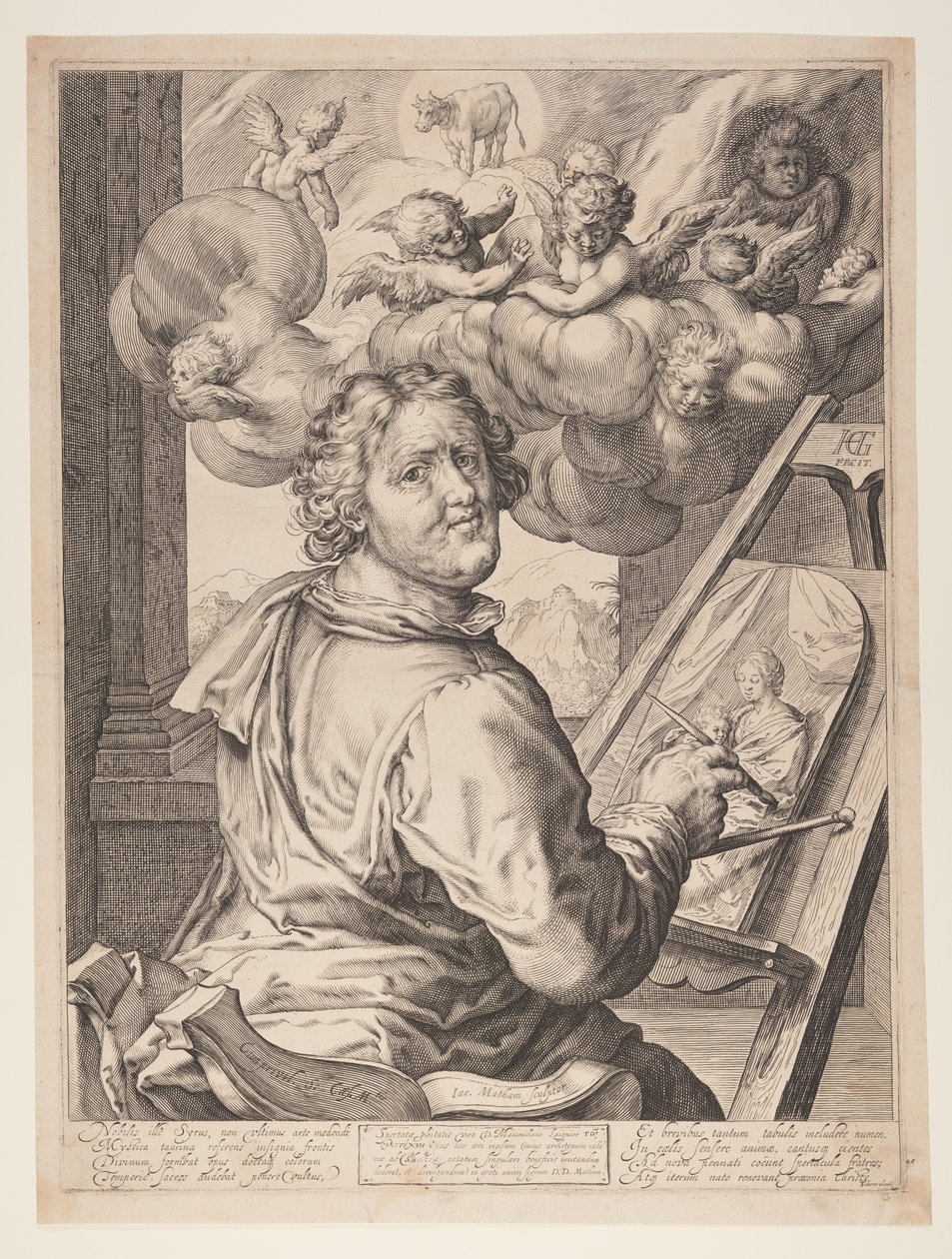 St Luke Painting the Virgin by Jacob Matham