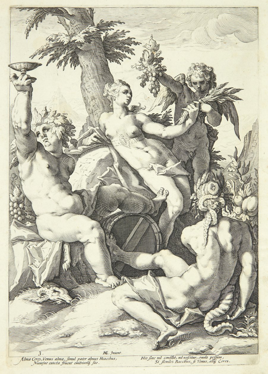 Without Ceres and Bacchus, Venus Freezes by Jacob Matham