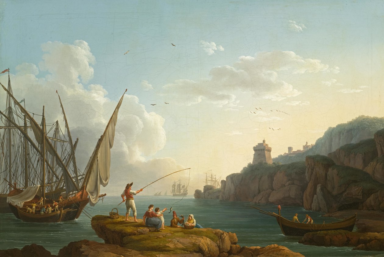 Coastal landscape near Vietri by Jacob Philipp Hackert