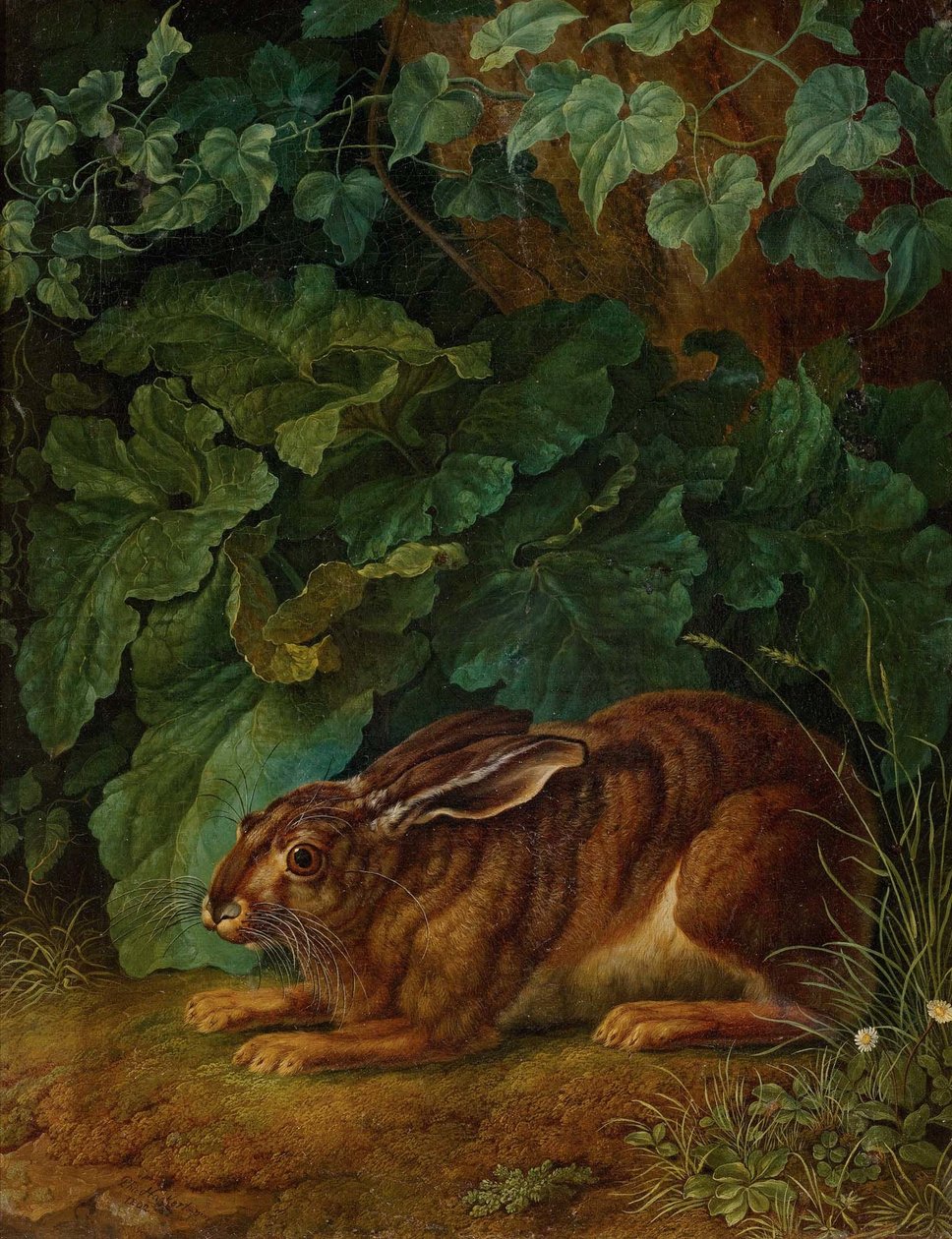 Hare in the Bush by Jacob Philipp Hackert