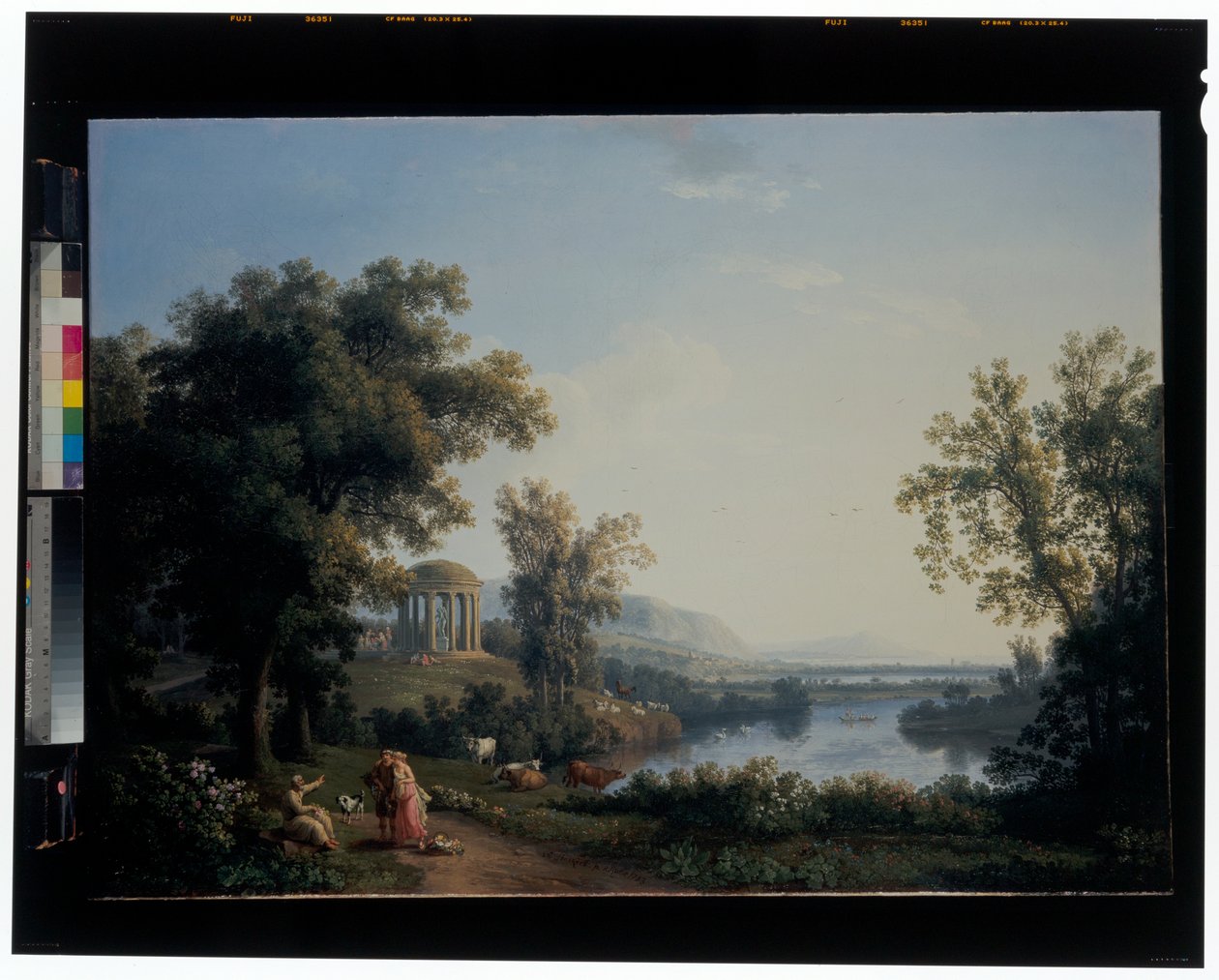 A Classical River Landscape by Jacob Philippe Hackert