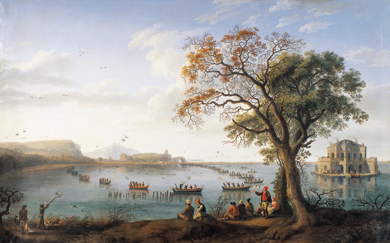 Coot Hunting at Lake Fusano by Jacob Philippe Hackert