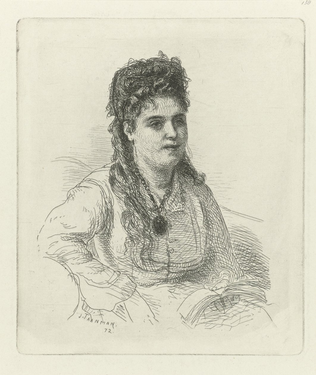 Young Woman with Medallion by Jacob Taanman