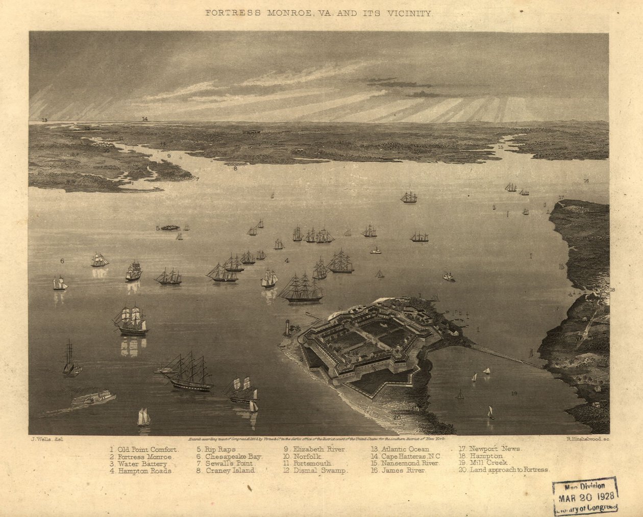 Fortress Monroe, Va. and Its Vicinity by Jacob Wells