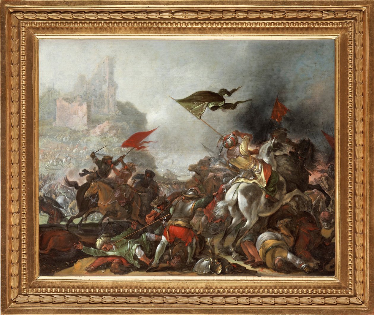Battle Between Turks and Christians During the Fall of Constantinople in 1453 by Jacob Weyer