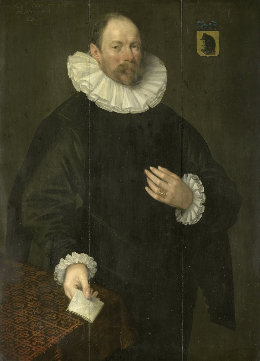 Portrait of Paulus Cornelisz van Beresteyn (1548-1625), Burgomaster of Delft by Jacob Willemsz Delff