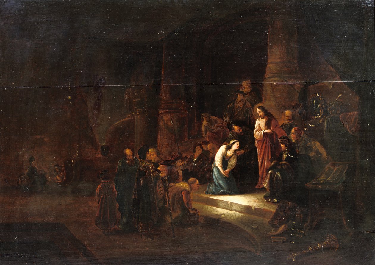Christ and the Woman Taken in Adultery by Jacob Willemsz de (workshop of) Wet or Wett
