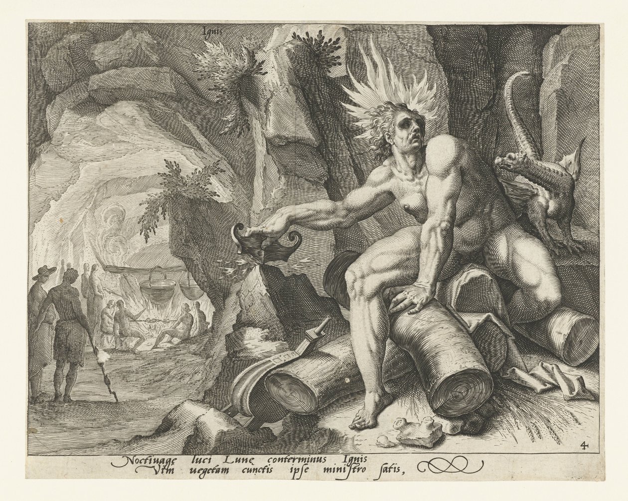 The Element of Fire (series title: The Four Elements) by Jacob de Gheyn (II) (attributed to)