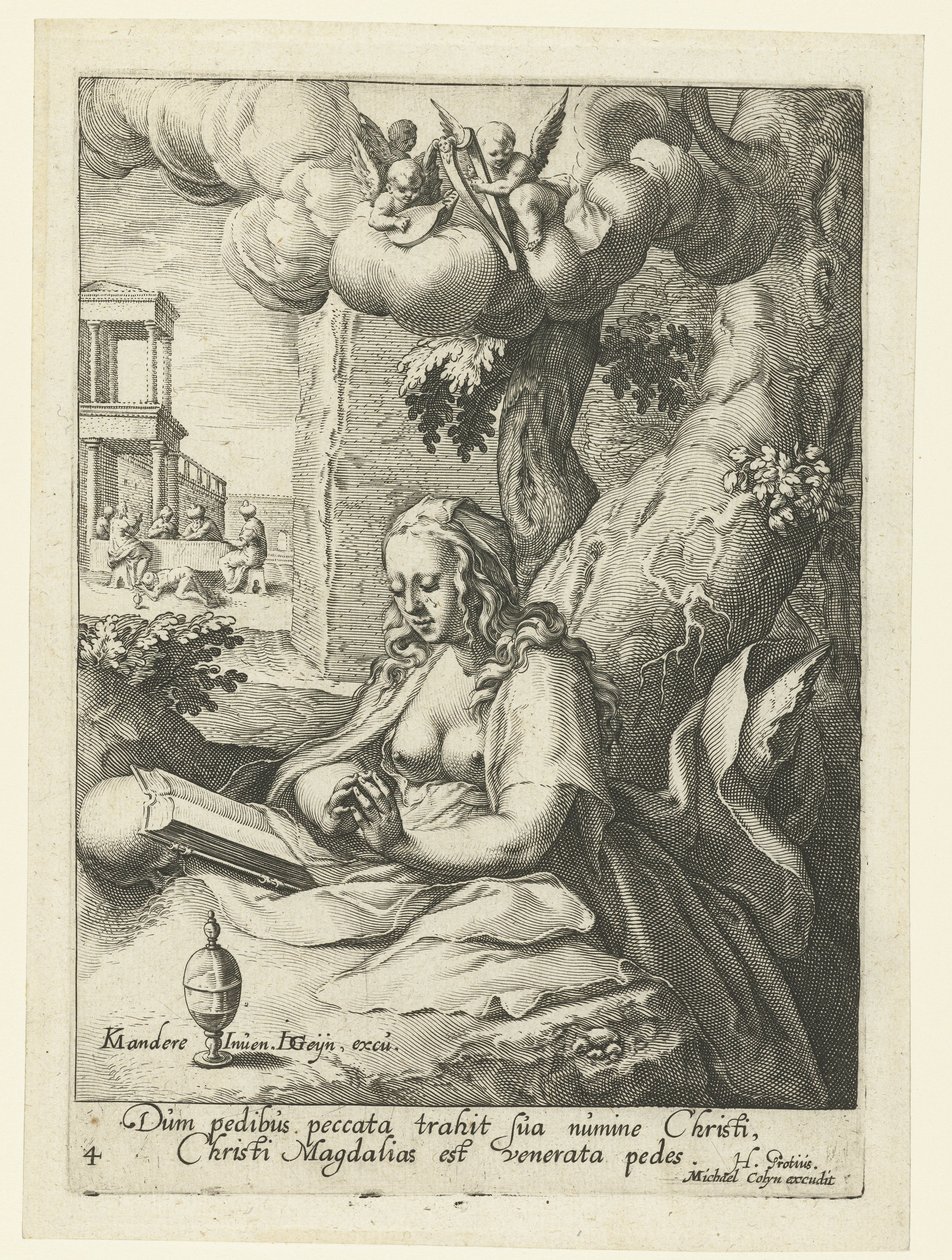 Mary Magdalene as a Penitent Sinner (Eight Penitent Sinners from the Old and New Testament) by Jacob de Gheyn (II) (workshop of)