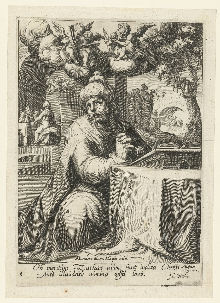 Zacchaeus as a Penitent Sinner (series title) Eight Penitent Sinners from the Old and New Testament by Jacob de Gheyn (II) (workshop of)