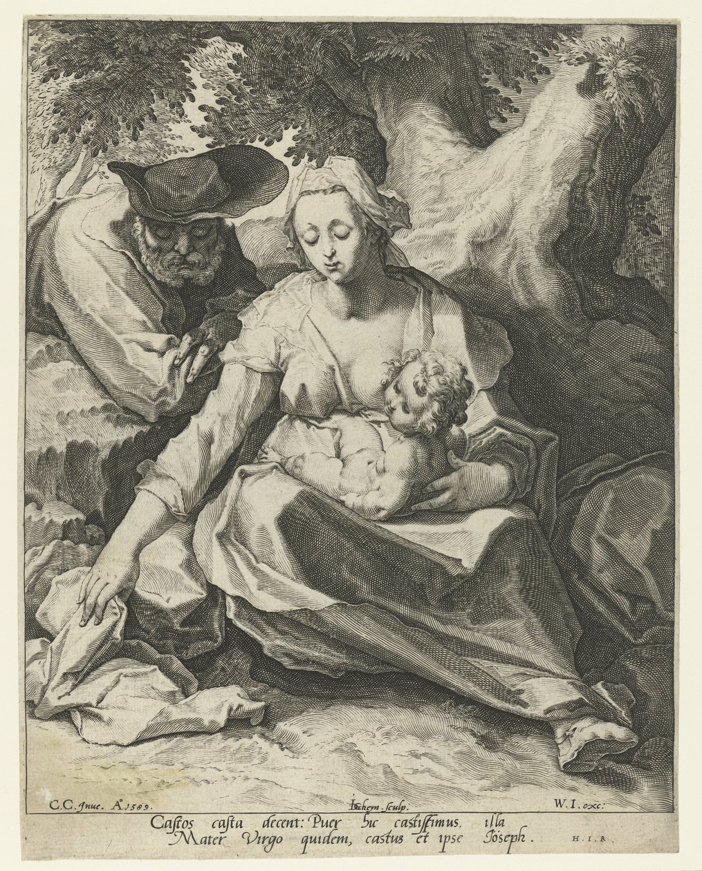 Rest on the Flight into Egypt by Jacob de Gheyn (II)