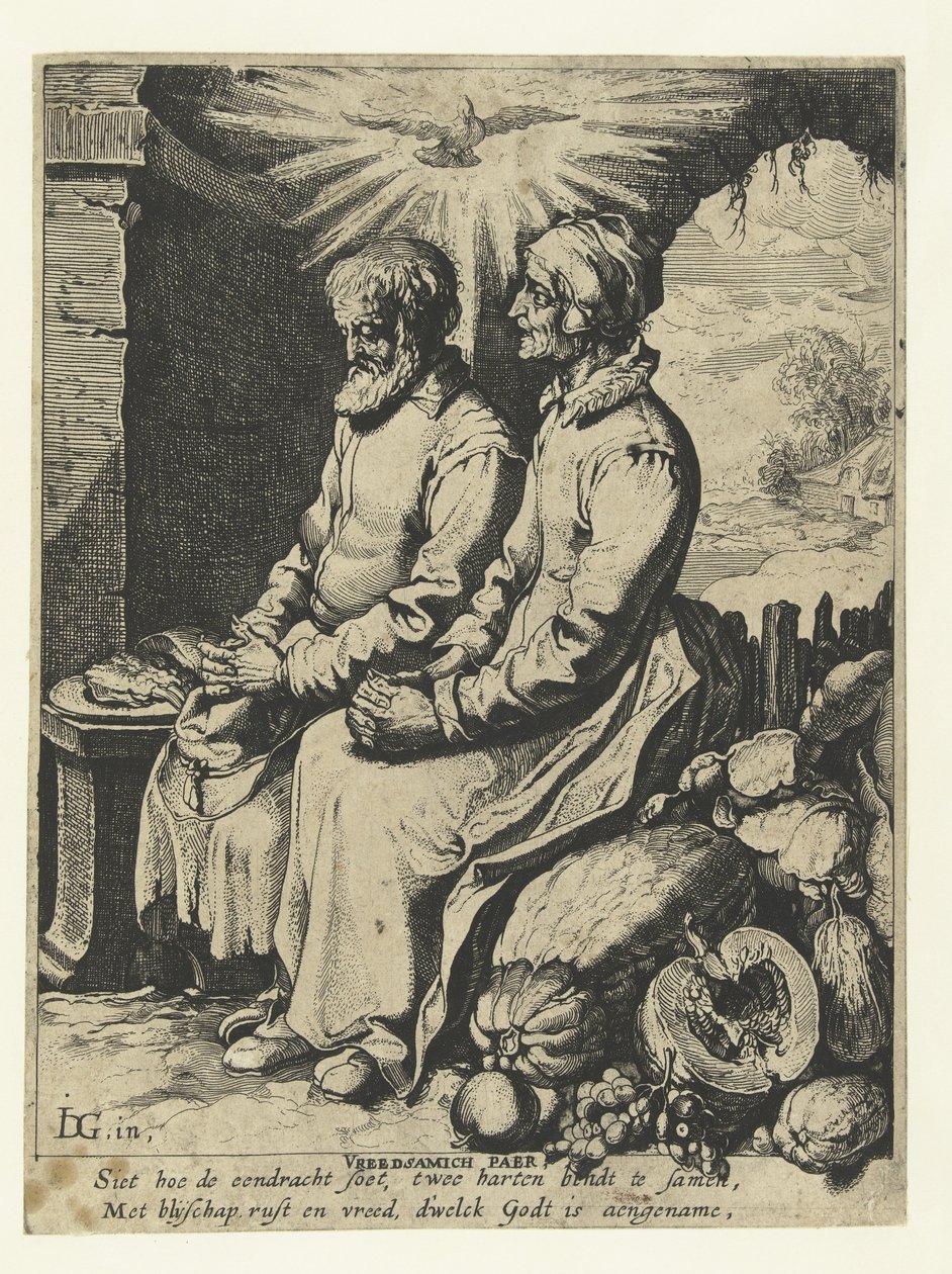 Praying Old Couple by Jacob de Gheyn (III)