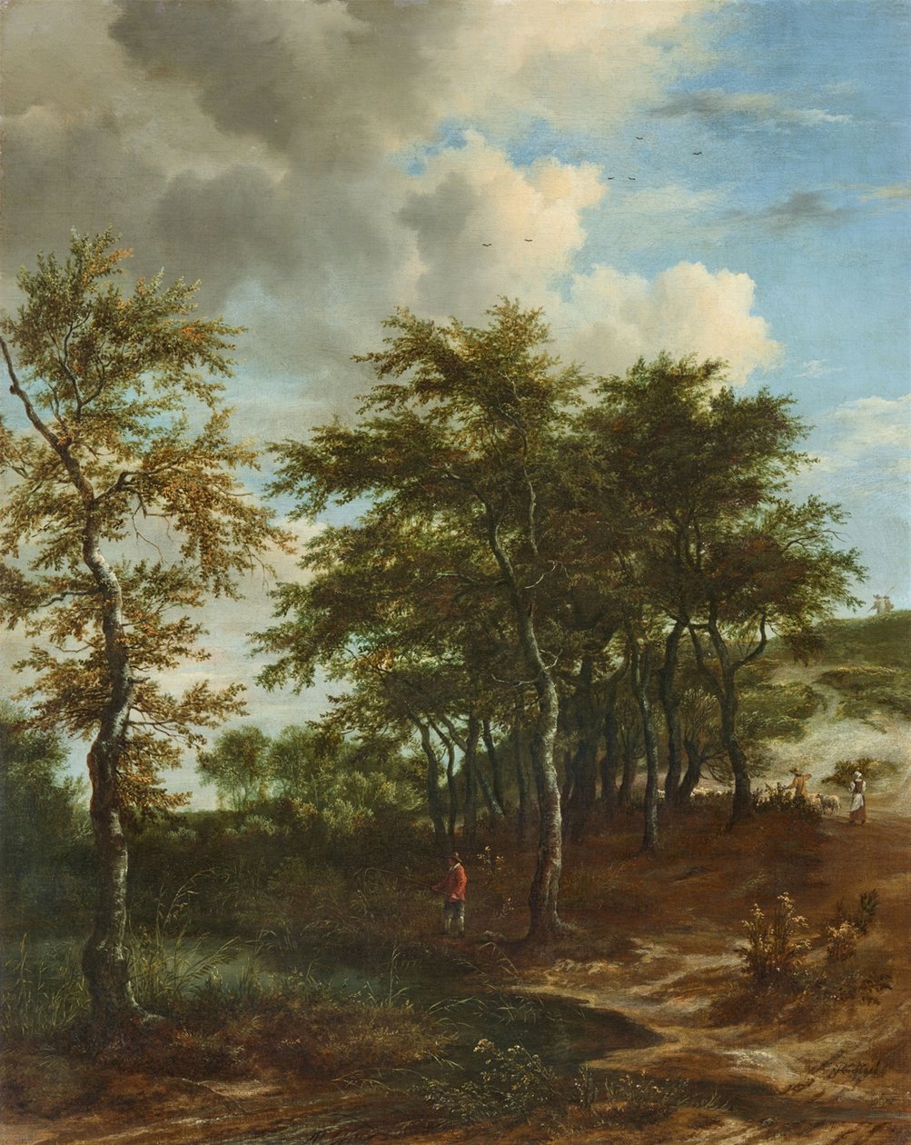 Landscape with Tall Trees by Jacob van Ruisdael