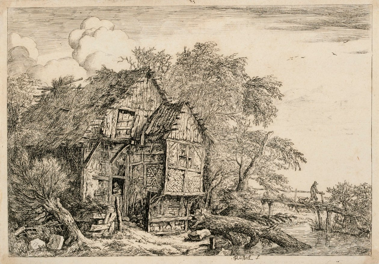 Wooden Bridge by Jacob van Ruisdael
