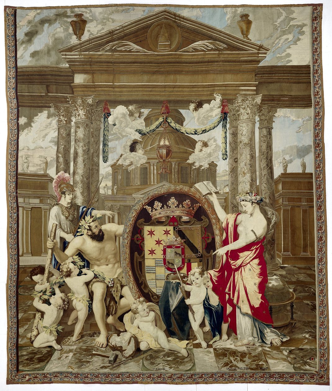 Tapestry with the Coat of Arms of the Count of Monterey by Jacob van der Borcht (I)