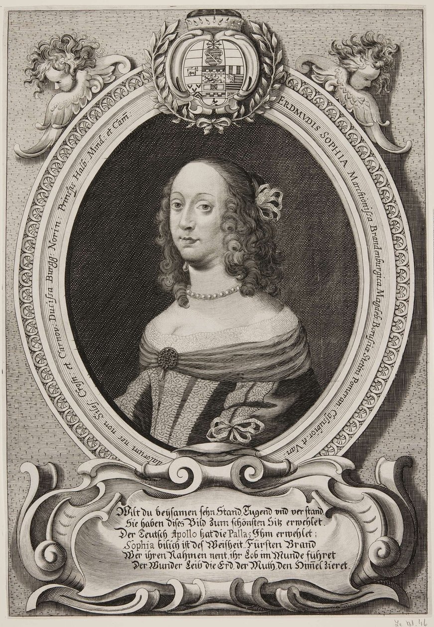 Erdmuthe Sophia, Margravine of Saxony and Brandenburg-Bayreuth by Jacob von Sandrart